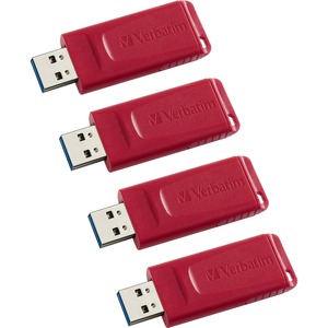 Verbatim+Store+%26apos%3Bn%26apos%3B+Go+USB+Flash+Drives+-+16+GB+-+USB+2.0+-+Red+-+Lifetime+Warranty+-+4+%2F+Carton