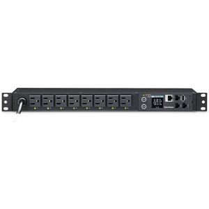 CyberPower PDU41001 8-Outlet PDU - Switched - NEMA 5-15P - 8 x NEMA 5-15R - 120 V AC - Network (RJ-45) - 1U - Horizontal/Vertical - Rack-mountable, Wall-mountable