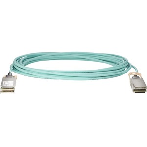 HPE 100Gb QSFP28 to QSFP28 15m Active Optical Cable - 49.21 ft Fiber Optic Network Cable f