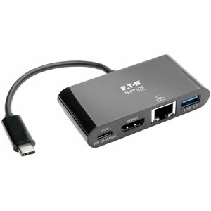 Tripp Lite by Eaton USB C to HDMI Multiport Adapter Docking Station 4K, Thunderbolt 3 Compatible, USB Type C to HDMI Black, USB-C, USB Type-C, USB Type C
