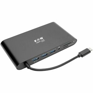 Tripp Lite by Eaton USB-C Dock Dual Display - 4K HDMI / mDP VGA USB 3.x (5Gbps) USB-A/C Hub GbE Memory Card 100W PD Charging