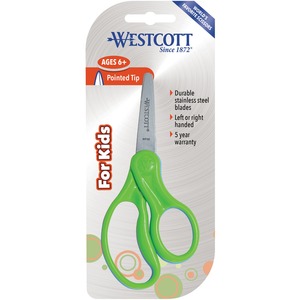 Westcott+5%26quot%3B+Pointed+Kid+Scissors+-+5%26quot%3B+Overall+Length+-+Stainless+Steel+-+Pointed+Tip+-+Assorted+-+30+%2F+Pack