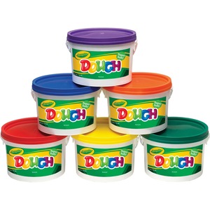 Crayola Super Soft Dough - Fun and Learning, Sculpture - 6 / Carton - Red, Orange, Yellow, Blue, Green, Violet