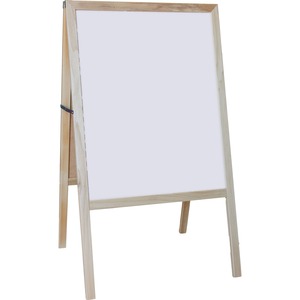 Flipside+Dry-erase+Board%2FChalkboard+Easel+-+Natural+White%2FBlack+Surface+-+Hardwood+Frame+-+Rectangle+-+1+Each
