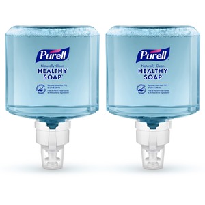 PURELL%C2%AE+ES8+CRT+HEALTHY+SOAP%26trade%3B+Naturally+Clean+Foam+-+40.6+fl+oz+%281200+mL%29+-+Dirt+Remover%2C+Kill+Germs+-+Skin+-+Blue+-+Preservative-free%2C+Paraben-free%2C+Phthalate-free%2C+Dye-free%2C+Bio-based+-+2+%2F+Carton