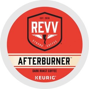 revv® K-Cup Afterburner Coffee - Compatible with Keurig Brewer - Dark - 24 / Box