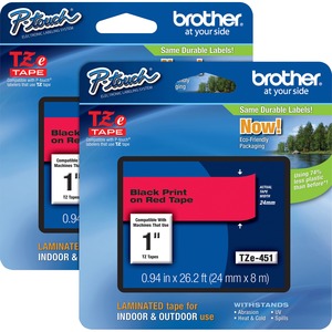 Brother+P-touch+TZe+Laminated+Tape+Cartridges+-+15%2F16%26quot%3B+Width+-+Rectangle+-+Thermal+Transfer+-+Black%2C+Red+-+2+%2F+Bundle+-+Water+Resistant+-+Chemical+Resistant%2C+Heat+Resistant%2C+Cold+Resistant%2C+Fade+Resistant%2C+Tearing+Resistant
