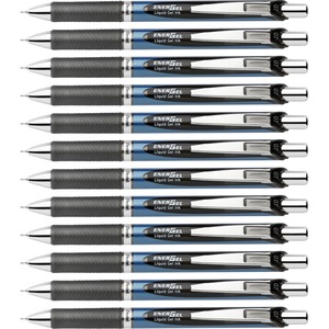 EnerGel+EnerGel+RTX+Liquid+Gel+Pens+-+0.7+mm+Medium+Needle+Pen+Point+-+Refillable+-+Retractable+-+Black+Ink+-+Gel-based+-+Blue+Barrel+-+Stainless+Steel+Tip+-+2%2FPack+-+6+%2F+Box