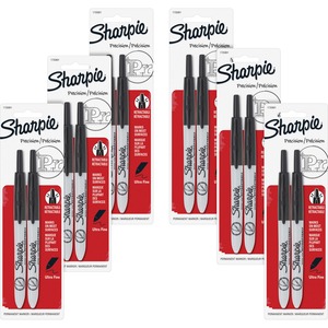 Sharpie+Retractable+Ultra-Fine+Point+Permanent+Markers+-+Ultra+Fine+Marker+Point+-+Retractable+-+Black+-+6+%2F+Box