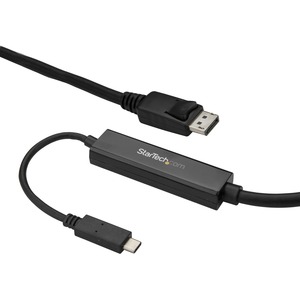StarTech.com 9.8ft/3m USB C to DisplayPort 1.2 Cable 4K 60Hz - USB Type-C to DP Video Adapter Monitor Cable HBR2 - TB3 Compatible - Black - USB C to DisplayPort 1.2 Cable w/ 4K 60Hz/HBR2/5.1 Audio/HDCP 2.2/1.4 - Integrated video adapter minimizes signal loss - Works w/ USB Type-C DP Alt Mode/Thunderbolt 3 devices Dell Lenovo MacBook iPad Pro - Driverless macOS/ Windows/Chrome OS/Android