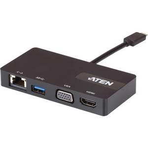 ATEN USB-C Multiport Mini Dock - for Desktop PC - 7.87 W - USB Type C - 1 x USB Ports - Ne
