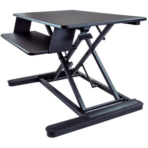 StarTech.com Sit Stand Desk Converter - Keyboard Tray - Height Adjustable Ergonomic Desktop/Tabletop Standing Desk - Large 35"x21" Surface - Sit-stand desk converter w/large 35.4x20.9in area - Height adjustable standing desk (6.3-22in from desk) - Assembled - Ergonomic stand up workstation w/ adjustable keyboard tray (tools incl) - Works w/ARMDUAL/ARMPIVOT/ARMSLIM - Cable management loops