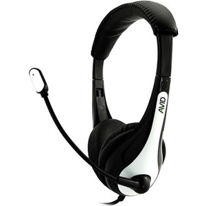 AVID AE-36 HEADSET WITH NOISE CANCELLING MIC & 3.5MM PLUG WHITE - Stereo - Mini-phone (3.5