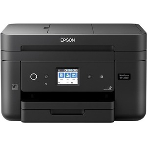 Epson WorkForce WF-2860 Wireless Inkjet Multifunction Printer-Color-Copier/Fax/Scanner-4800x1200 Print-Automatic Duplex Print-5000 Pages Monthly-150 sheets Input-Color Scanner-2400 Optical Scan-Color Fax- Ethernet-Wireless LAN-Apple AirPrint