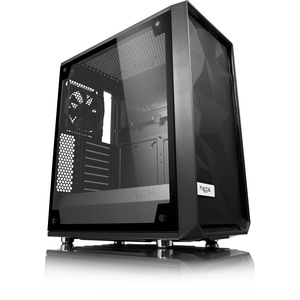 Fractal Design Meshify C-TG Computer Case - Mid-tower - Black - Tempered Glass, Steel, Rubber - 5 x Bay - 2 x 4.72" (120 mm) x Fan(s) Installed - 0 - ATX, Micro ATX, Mini ITX, ITX Motherboard Supported - 7 x Fan(s) Supported - 2 x Internal 3.5" Bay - 3 x Internal 2.5" Bay - 7x Slot(s) - 2 x USB(s) - 1 x Audio In - 1 x Audio Out