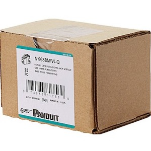 Panduit Network Connector - 25 Pack - 1 x RJ-45 Network Female - Electric Ivory