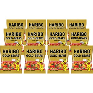 HARIBO+Gold-Bears+Gummi+Candy+-+Lemon%2C+Orange%2C+Pineapple%2C+Raspberry%2C+Strawberry+-+0.50+oz+-+12+%2F+Carton