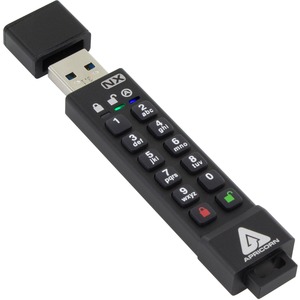 Apricon Aegis Secure Key 3NX: Software-Free 256-Bit AES XTS Encrypted USB 3.1 Flash Key with FIPS 140-2 level 3 validation, Onboard Keypad, and up to 25% Cooler Operating Temperatures.