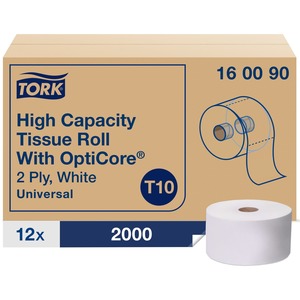TORK+Universal+High-Capacity+Bath+Tissue+Roll+with+OptiCore+-+2+Ply+-+3.80%26quot%3B+Width+x+583.30+ft+Length+-+2000+Sheets%2FRoll+-+7.20%26quot%3B+Roll+Diameter+-+1+45%2F64%26quot%3B+Core+-+White+-+Paper+-+24000+%2F+Sheet