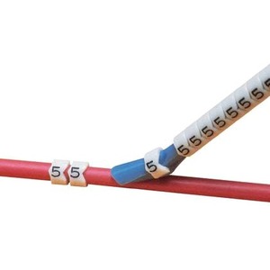 Panduit Clip-On Wire Markers, .11-.13 Wire OD, Black/White 300 PC, Legend: '2'.