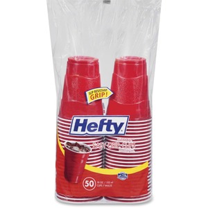 Reynolds Food Packaging Easy Grip Disposable Party Cups - 18 fl oz - 12 / Carton - Red - Plastic - Party, Cold Drink, Beverage
