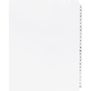 Business Source A-Z Tab Table of Contents Index Dividers - Printed Tab(s) - Character - A-Z - 25 Tab(s)/Set - 8.5
