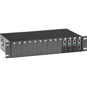 Black Box Pure Networking Media Converter Chassis - 2 x Number of Power Supplies Installed