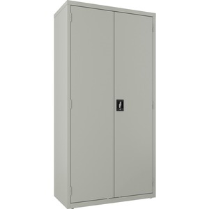 Lorell+Fortress+Series+Wardrobe+Cabinet+-+18%26quot%3B+Length+x+36%26quot%3B+Width+x+72%26quot%3B+Height+-+2+x+Door%28s%29+-+Locking+Door+-+Gray+-+Steel+-+Recycled