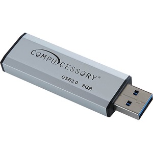 Compucessory+8GB+USB+3.0+Flash+Drive+-+8+GB+-+USB+3.0+-+Silver+-+1+Year+Warranty+-+1+Each