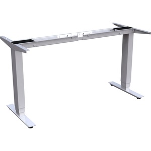 Lorell Quadro Workstation Sit-to-Stand 3-tier Base - Silver Base - 50