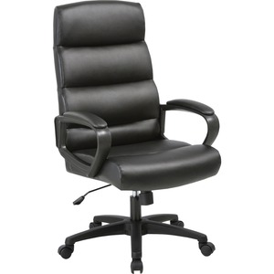 SOHO+SOHO+High-back+Executive+Chair+-+Black+Bonded+Leather+Seat+-+Black+Bonded+Leather+Back+-+High+Back+-+5-star+Base+-+1+Each