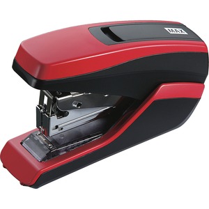 MAX HD-55FL Half-strip Stapler - 35 of 80g/m² Paper Sheets Capacity - 100 Staple Capacity - Half Strip - 24/6mm, 26/6mm Staple Size - Red, Black