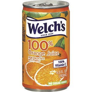 Welch's 100% Orange Juice Cans - Ready-to-Drink - 5.50 fl oz (163 mL) - 48 / Carton
