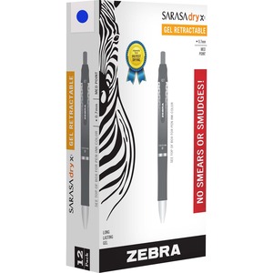 Zebra+SARASA+dry+X1+Retractable+Gel+Pen+-+Retractable+-+Blue+Ink+-+Dry%2C+Gel-based+-+1+Dozen
