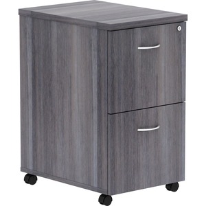 Lorell+Essentials+Series+File%2FFile+Mobile+File+Cabinet+-+16%26quot%3B+x+22%26quot%3B28.3%26quot%3B+-+2+x+File+Drawer%28s%29+-+Finish%3A+Weathered+Charcoal%2C+Laminate