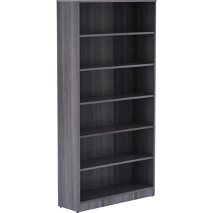 Lorell+Laminate+Bookcase+-+6+Shelf%28ves%29+-+72%26quot%3B+Height+x+36%26quot%3B+Width+x+12%26quot%3B+Depth+-+Thermally+Fused+Laminate+-+1+Each