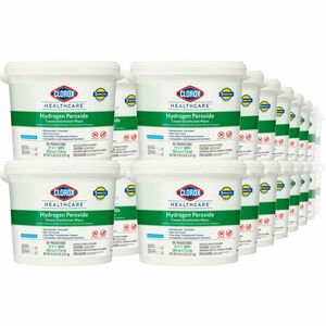 Clorox+Healthcare+Hydrogen+Peroxide+Cleaner+Disinfectant+Wipes+-+185+%2F+Bucket+-+50+%2F+Bundle+-+Bleach-free%2C+Antibacterial+-+White