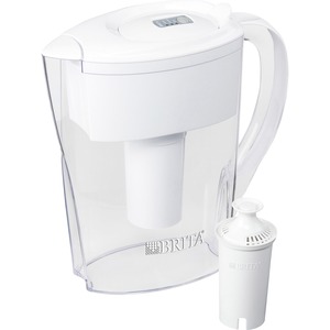 Brita Space Saver Water Filter Pitcher - Pitcher - 40 gal / 2 Month - 6 Cups Pitcher Capacity - 152 / Pallet - White