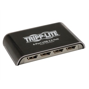Tripp Lite 4-Port Desktop Hi-Speed USB 2.0 USB 1.1 Hub 480Mbps 4ft Cable - 4 x Type A Fema