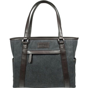 Urban Laptop Tote - Charcoal w/Brown Trim. - Urban Laptop Tote - Charcoal w/Brown Trim.