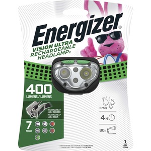 Energizer+Vision+Ultra+HD+Rechargeable+Headlamp+%28Includes+USB+Charging+Cable%29+-+LED+-+400+lm+Lumen+-+Battery+Rechargeable+-+Battery%2C+USB+-+Water+Resistant%2C+Drop+Resistant+-+Green+-+1+Each