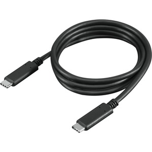 Lenovo USB-C Cable 1m - 3.3 ft USB Data Transfer Cable for Notebook, Monitor - First End: 1 x USB Type C - Male - Second End: 1 x USB Type C - Male - 10 Gbit/s - Black