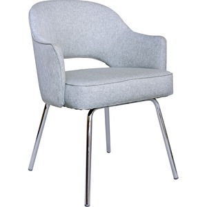 Boss+Granite+Linen+Guest+Chair+-+Granite+Linen+Seat+-+Granite+Linen+Back+-+Chrome+Frame+-+Four-legged+Base+-+1+Each