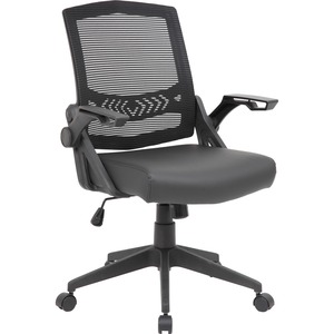 Boss+Mesh+Flip+Arm+Task+Chair+-+Black+Seat+-+Black+Back+-+Black+Frame+-+5-star+Base+-+1+Each