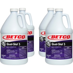 Betco+Quat-Stat+5+Disinfectant+Gallon+-+Concentrate+-+128+fl+oz+%284+quart%29+-+Lavender+Scent+-+4+%2F+Carton+-+Deodorize+-+Purple