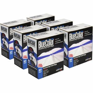 BlueCollar+13-gallon+Drawstring+Trash+Bags+-+13+gal+Capacity+-+24%26quot%3B+Width+x+28%26quot%3B+Length+-+0.80+mil+%2820+Micron%29+Thickness+-+Drawstring+Closure+-+White+-+6%2FCarton+-+80+Per+Box+-+Garbage