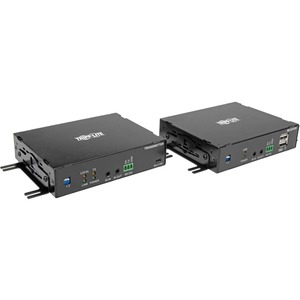 Tripp Lite by Eaton DisplayPort over Fiber Extender Kit Transmitter/Receiver 4K 4:4:4 RS-232 IR Multimode LC 985 ft. (300 m) TAA