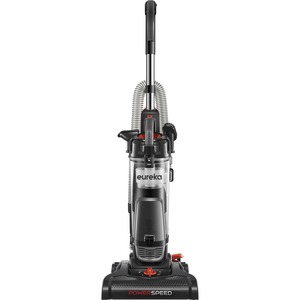 Eureka+PowerSpeed+Upright+Vacuum+Cleaner+-+Bagless+-+Crevice+Tool%2C+Brush+Tool%2C+Upholstery+Tool%2C+Extension+Hose+-+12.60%26quot%3B+Cleaning+Width+-+Carpet%2C+Hardwood+-+25+ft+Cable+Length+-+7+ft+Hose+Length+-+Foam+-+Black%2C+Silver