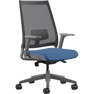 9+to+5+Seating+Luna+3460+Task+Chair+-+Blue+Foam+Seat+-+Black+Mesh+Back+-+5-star+Base+-+1+Each