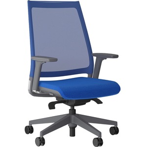 9+to+5+Seating+Luna+3460+Task+Chair+-+Dove+Foam+Seat+-+Gray+Mesh+Back+-+5-star+Base+-+1+Each